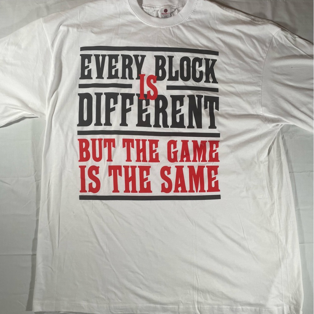 Icedout T-shirt clothing 6XL Every Block is different but the game is the same